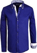 Heren Overhemd Dubbele Kraag Blauw Carisma 8492 - S