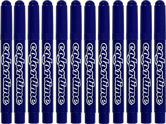Colortime Stiften Lijndikte 5 Mm Donkerblauw 12 Stuks