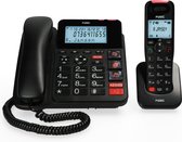 Fysic FX-8025 Bureautelefoon + Dect handpost - met SOS knop, Groot verlicht display en (foto)toetsen