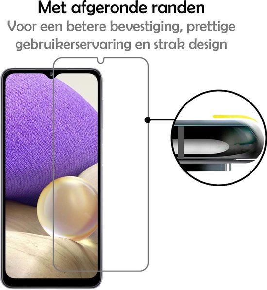 Protecteur d'Écran Samsung A32 Version 5G - Protecteur d'Écran Samsung Galaxy A32 Protect Glas - Protecteur d'Écran Samsung A32 Glas Extra Fort - 3 Pièces