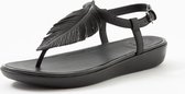 FitFlop™ Tia Feather Back-Strap Sandals Zwart - Maat 40