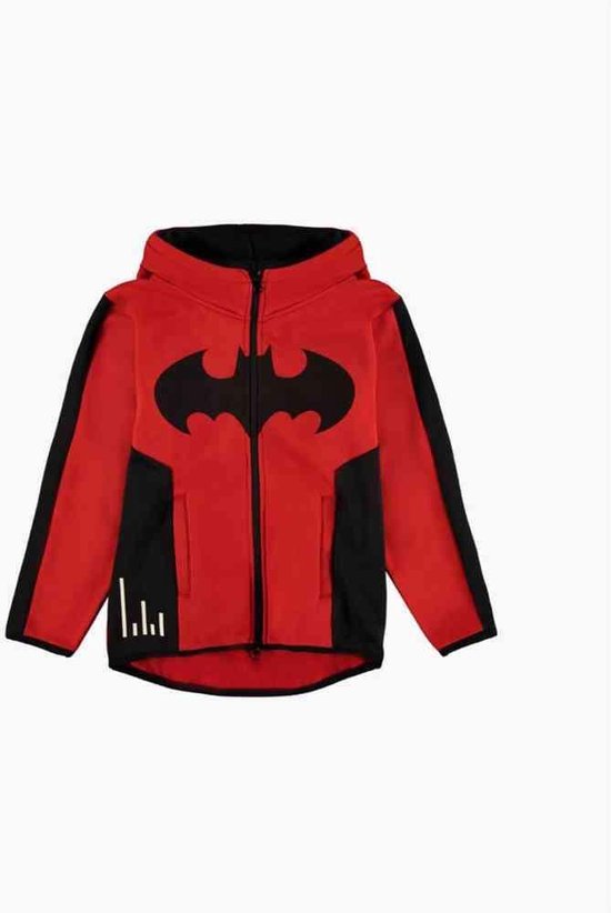 DC Comics Batman Cardigan avec capuche - Kids 134- Tech Red