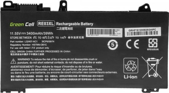 RE03XL Batterij voor HP ProBook 430 G6 G7 440 G6 G7 445 G6 G7 450 G6 G7 455  G6 G7 445R... | bol.com