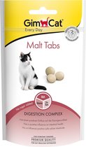 GimCat Malt Tabs - Aanvullend kattenvoer / kattensnack voor gezonde darmen - 40gr - Tabs 40g