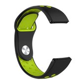 Fitbit Versa 2 Sport Band 2 Kleuren   Zwart Groen - Maat: ML
