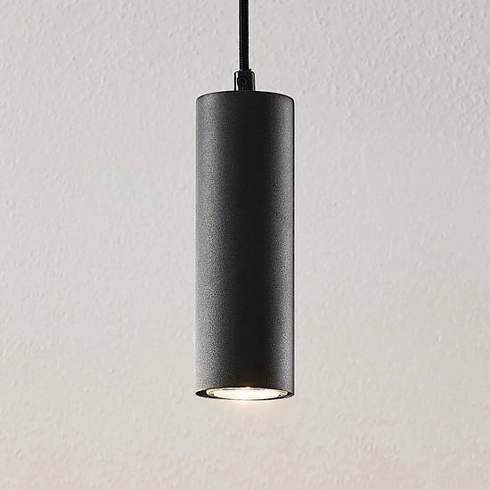 Lindby - hanglamp - 1licht - metaal - H: 18 cm - GU10 - zwart