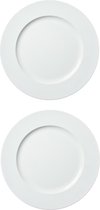 4x stuks diner borden/onderborden wit 33 cm