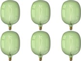 CALEX - LED Lamp 6 Pack - Avesta Emerald - E27 Fitting - Dimbaar - 4W - Warm Wit 2200K - Groen