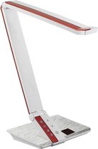 LED Tafellamp - Igan Diplo - 10W - Aanpasbare Kleur - Dimbaar - Rechthoek - Mat Rood - Kunststof