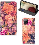 Telefoon Hoesje Cadeau voor Moeder Geschikt voor Samsung Galaxy A12 Flipcase Bosje Bloemen