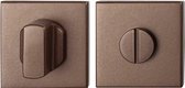 GPF1102.A2.0910 Bronze blend toiletgarnituur vierkant 50x50x8mm stift 8mm grote knop