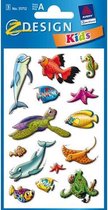 papieretiket Z-design Kids pakje a 3 vel vissen en dolfijnen