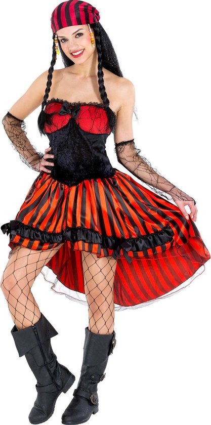 dressforfun - vrouwenkostuum piraat Elizabeth XXL - verkleedkleding kostuum halloween verkleden feestkleding carnavalskleding carnaval feestkledij partykleding - 300690