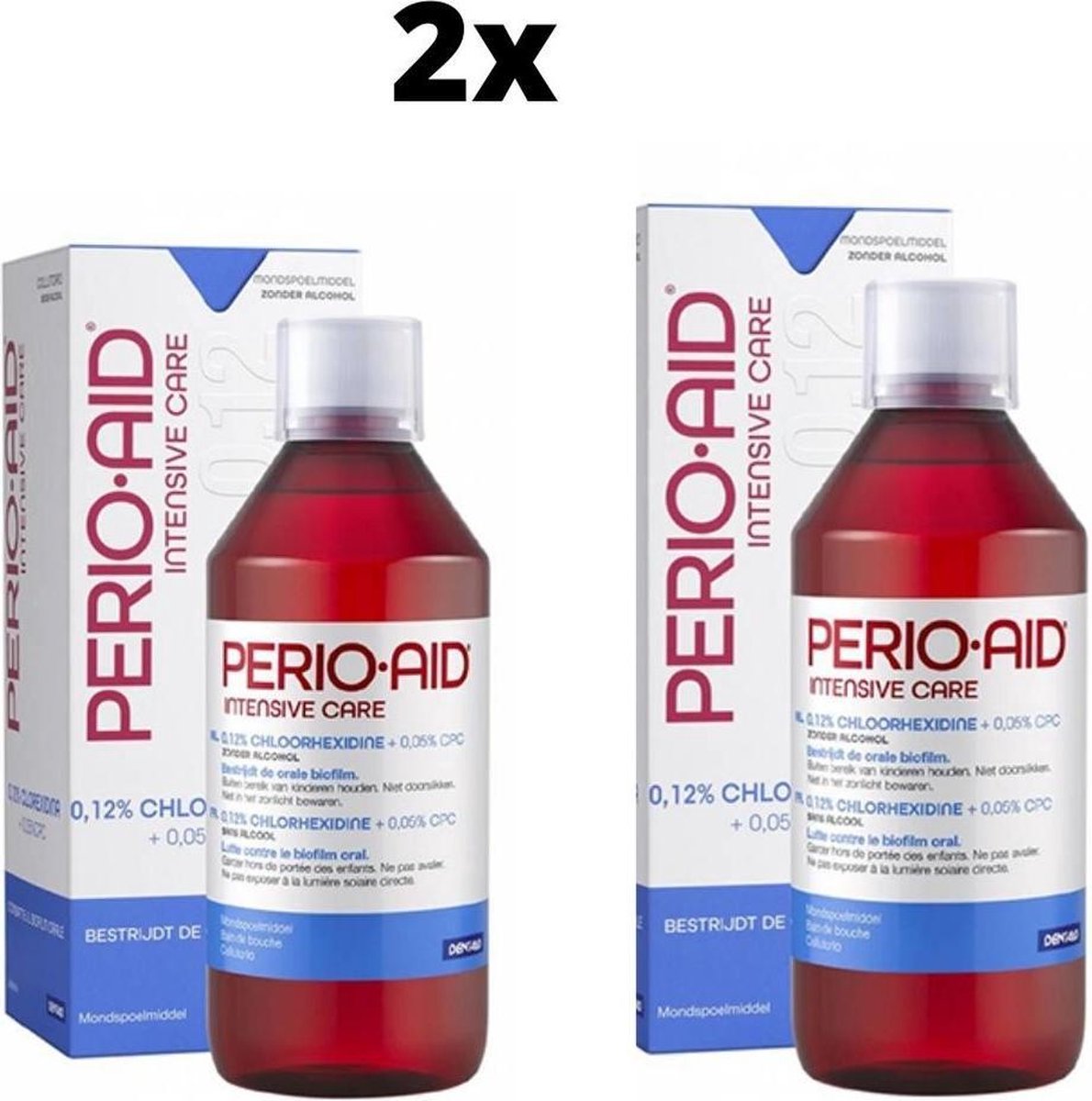 2x Perio-Aid Intensive Care Mondspoelmiddel 0,12% - Voordeelpakket