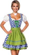 Dirndline Kostuum jurk -XL- Traditional Dirndl Oktoberfest Blauw/Groen