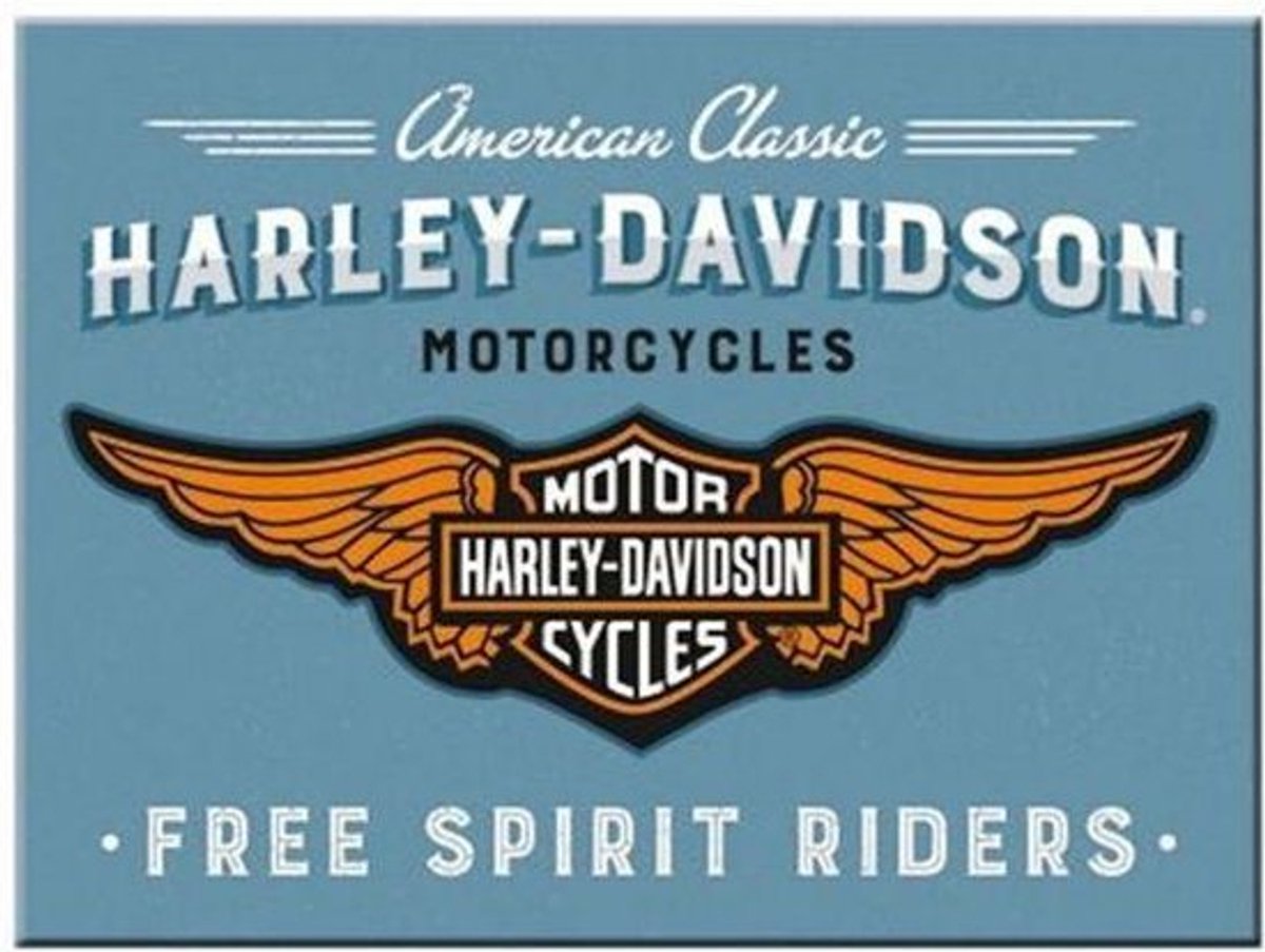 Harley-Davidson Logo Blue Magneet