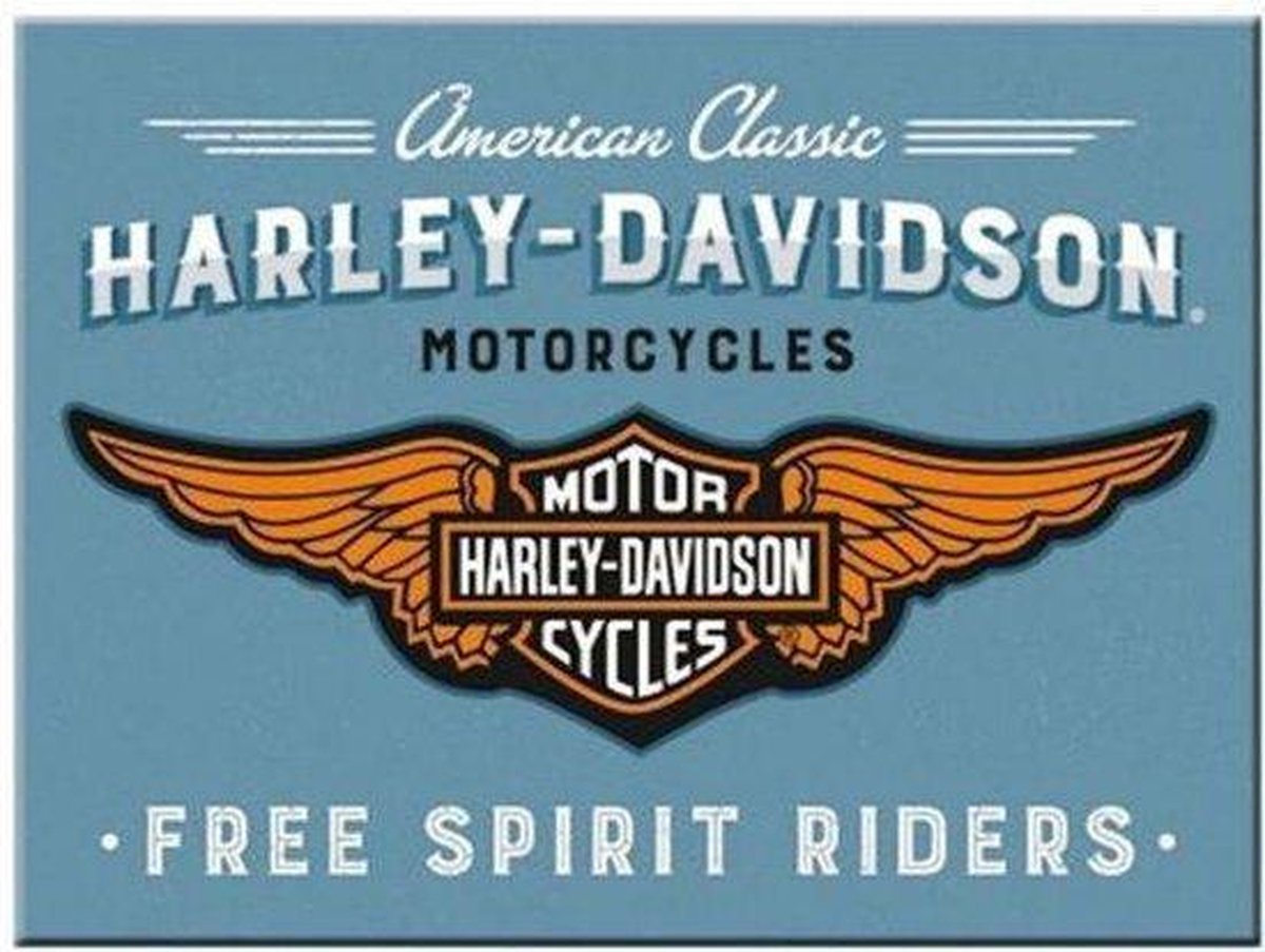 Harley-Davidson Logo Blue Magneet