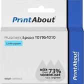 PrintAbout huismerk Inktcartridge T079 (C13T07954010) Licht-cyaan geschikt voor Epson