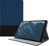 kwmobile hoes voor Samsung Galaxy Tab A 10.1 (2019) - Slanke tablethoes met standaard - Tablet cover in donkerblauw / zwart