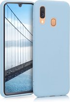 kwmobile telefoonhoesje voor Samsung Galaxy A40 - Hoesje voor smartphone - Back cover in mat lichtblauw