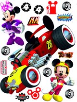 Disney muursticker Minnie & Mickey Mouse geel, rood en paars - 600162 - 65 x 85 cm