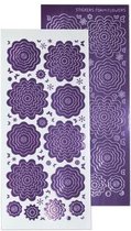LeCrea - 10 Nested Flowers stickers 1. mirror violet 61.5800