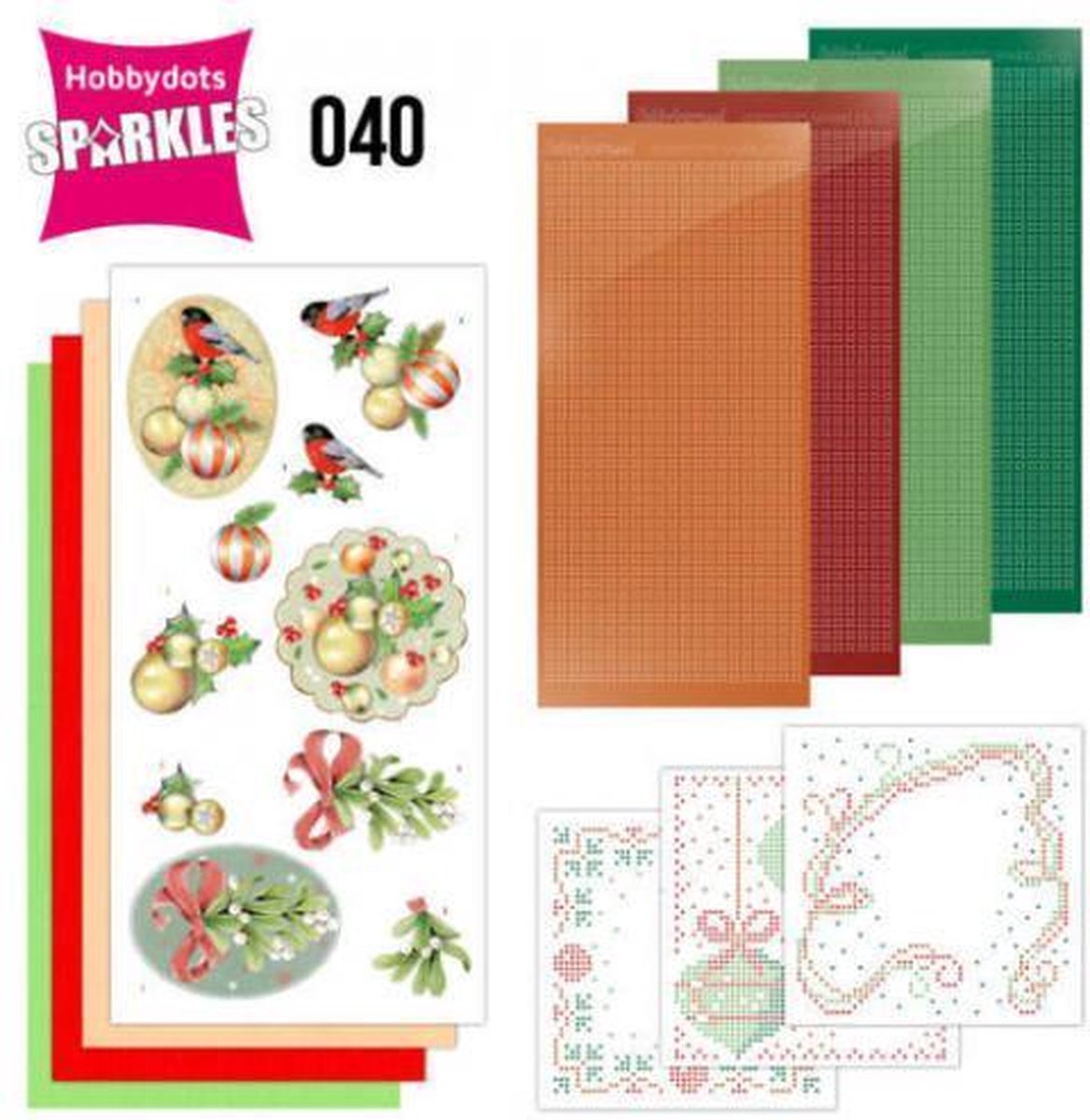 Nr. 40 Sparkles Set Mistletoe Christmas Flowers by Jeanine's Art
