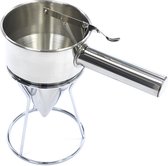 Distributeur de Quincaillerie 1,3 Litre - Inox - Avec Bouton Doseur + Trépied - L200 x P150 x H210 mm - Distributeur de Pâte Professionnel - Maxima