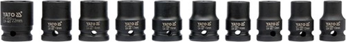 Yato YT-1025 Serie - Dopsleutelset - Udarowa - 1/2" - 10 stuks