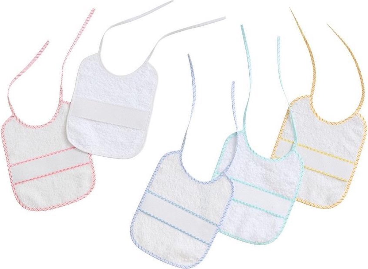 Interbaby Slabbetjes Junior 20 X 25 Cm Katoen Wit