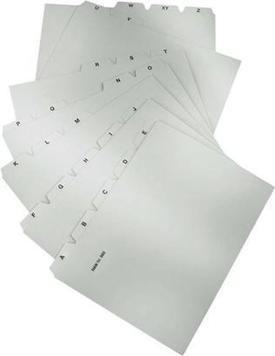 Tabkaart HAN A-Z breed A4 - lichtgrijs