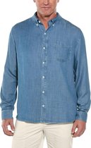 Coolibar - UV-werend overhemd voor heren - Spencer Chambray - Licht Indigo - maat XL
