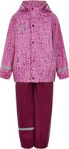 Color Kids - Regenpak voor meisjes - AOP - Fuchsia Roze - maat 92cm