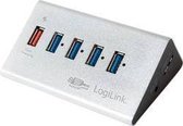 LogiLink UA0227 4 poorten USB 3.2 Gen 1-hub Zilver