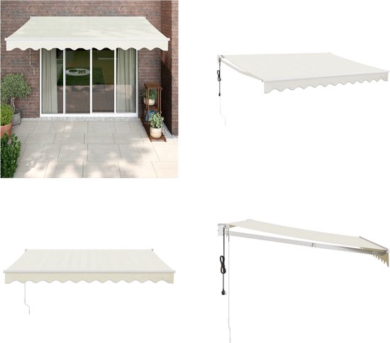 VidaXL Luifeldoek 3x2,5 m canvas crème - Kantoormeubelen Plus