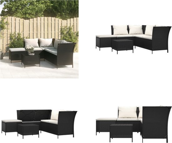 vidaXL 4-delige Loungeset geïmpregneerd grenenhout - Loungeset Voor De