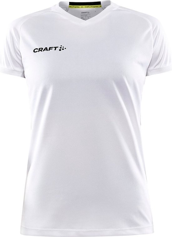 Craft Progress 2.0 Shirt Korte Mouw Dames - Wit | Maat: XL