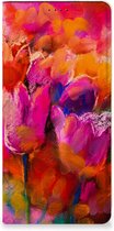 Hoesje met Tekst Geschikt voor Samsung Galaxy A15 Smart Cover Tulips