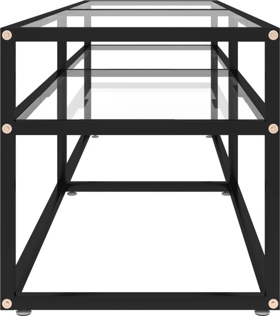 vidaXL Tv-meubel 180x40x40,5 cm gehard glas transparant
