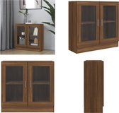 vidaXL Vitrine 82-5x30-5x80 cm Bois d'ingénierie Chêne brun - Vitrine - Vitrines - Armoire - Vitrine