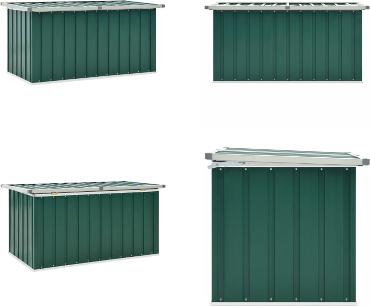 VidaXL Tuinbox 129x67x65 cm groen Opslagkist Opslagkisten Opslag Kist Opslag Kisten