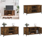 vidaXL Tv-meubel 100x40x50 cm bewerkt hout gerookt eikenkleurig - Tv-meubel - Tv-meubels - Kast - Dressoir