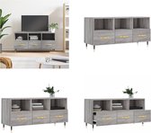 vidaXL Tv-meubel 102x36x50 cm bewerkt hout grijs sonoma eikenkleurig - Tv-meubel - Tv-meubelen - Tv Kast - Opbergkast