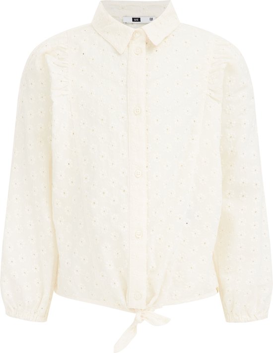WE Fashion Meisjes blouse met broderie anglaise