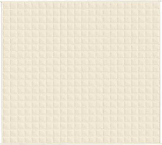vidaXL Couverture lestée 200x220 cm 9 kg Tissu Crème légère - Couverture lestée - Couvertures lestées - Couverture - Beddengoed