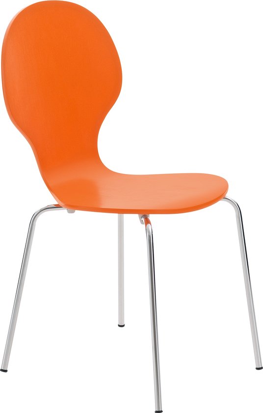 Clp Diego - Chaise pour salle d'attente - Empilable - orange