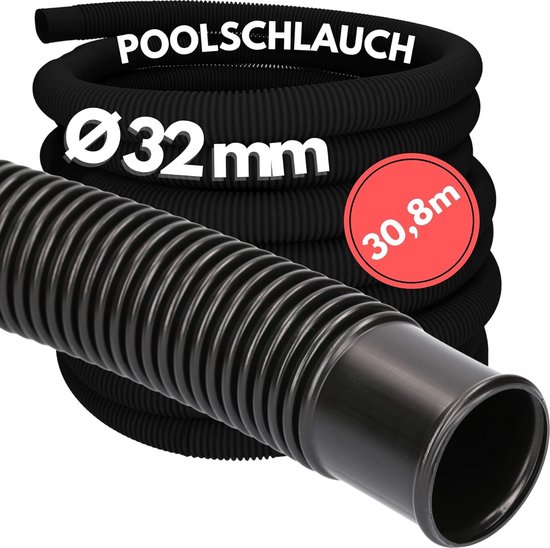 30,8 Meter Kalitec Zwembadslang 32 Mm, Zwart I Mm Slang Zwembad Voor Zwembadpomp Flexibele Pompslang Made In Germany Maatvast Trapvast 592783421 30,8 Meter Kalitec Zwembadslang 32 Mm, Zwart I Mm Slang Zwembad Voor Zwembadpomp Flexibele Pompslang Made In Germany Maatvast Trapvast 592783421