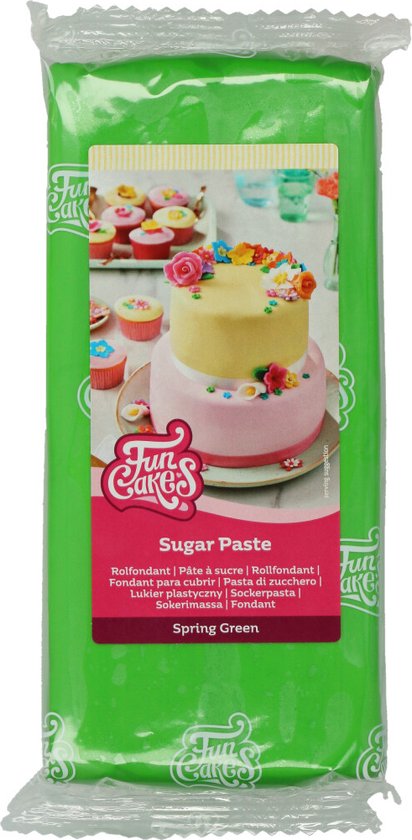 FunCakes Rolfondant - Fondant voor Cupcakes en Taarten - Groen - 1kg