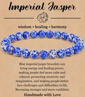 Armband - Natuursteen - Edelsteen - met Kaartje - Betekenis - Natural Healing - Gift - Cadeau - Imperial Jaspis