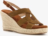 Blue Box dames espadrilles met sleehak brons - Bruin - Maat 41